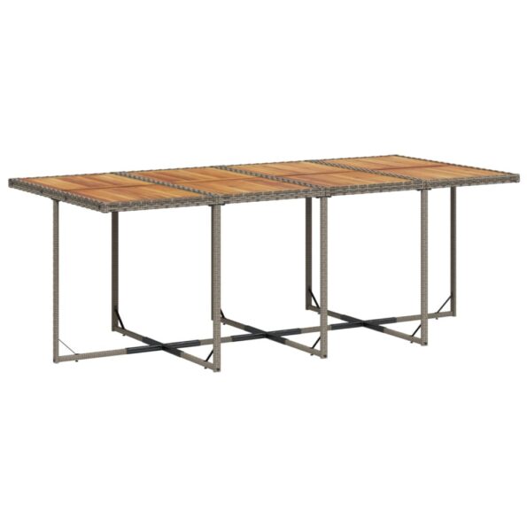 vidaXL 13-dielna záhrad. jedálenská súprava s vankúšmi sivá polyratan – Obrázok 4