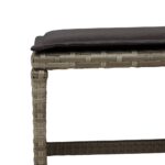 vidaXL 15-dielna záhrad. jedálenská súprava s vankúšmi sivá polyratan – Obrázok 10