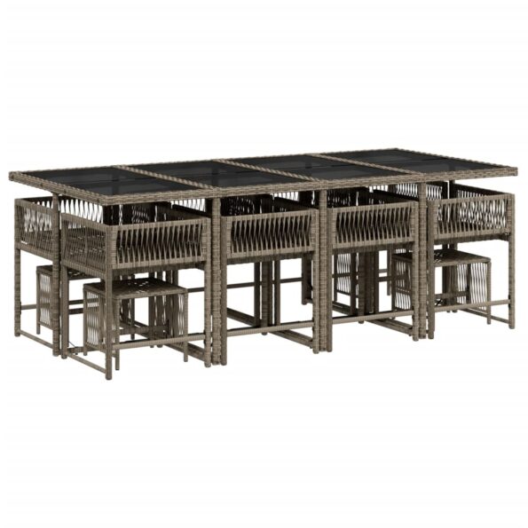 VXL8721012299788_g_en_hd_1.jpg vidaXL 13-dielna záhrad. jedálenská súprava s vankúšmi sivá polyratan – Obrázok 3