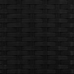 vidaXL Záhrad. pohovka 3-miestna strieška a taburetky čierna polyratan – Obrázok 10