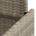 vidaXL Záhradný stôl+sklenená doska, svetlosivý 100x55x73cm, polyratan – Obrázok 12