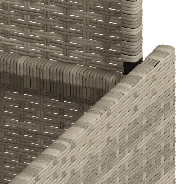 vidaXL Záhradný stôl+sklenená doska, svetlosivý 100x55x73cm, polyratan – Obrázok 12