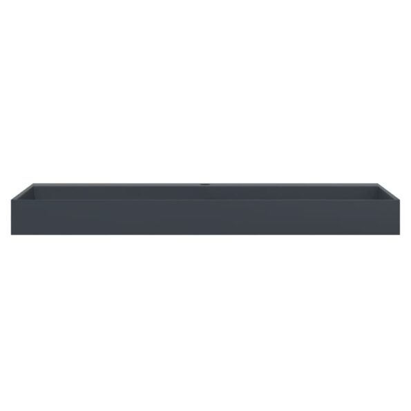 vidaXL Umývadlo minerálny/mramorový odliatok 120x46x11cm antracitové – Obrázok 4