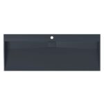 vidaXL Umývadlo minerálny/mramorový odliatok 120x46x11cm antracitové – Obrázok 7