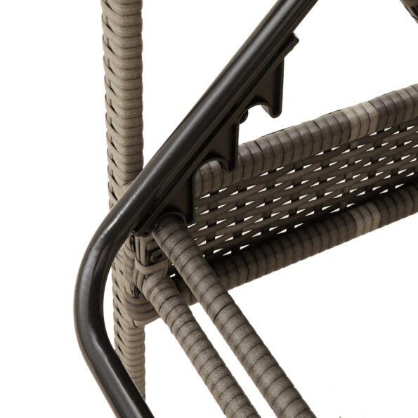 vidaXL Záhradné ležadlo s vankúšmi sivé 63x200x81 cm polyratan – Obrázok 8