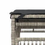 vidaXL Záhradné ležadlá 2 ks so stolíkom svetlosivé polyratan – Obrázok 9