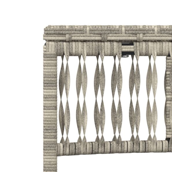 vidaXL Záhradné ležadlá 2 ks so stolíkom svetlosivé polyratan – Obrázok 10