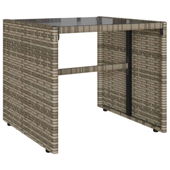 vidaXL 4-dielna záhradná sedacia súprava a vankúše polyratan sivá – Obrázok 5