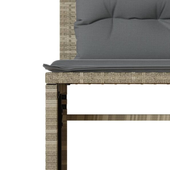 vidaXL 4-dielna záhradná sedacia súprava a vankúše svetlosivá – Obrázok 8