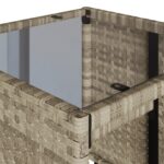 vidaXL 4-dielna záhradná sedacia súprava a vankúše svetlosivá – Obrázok 9