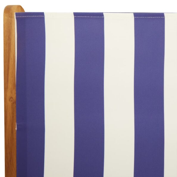 vidaXL Záhradné stoličky 2 ks modré a biele akáciový masív a PP – Obrázok 9