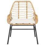 vidaXL Záhradné kreslá 2 ks s vankúšmi hnedé polyratan – Obrázok 5