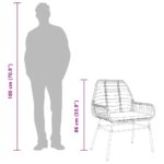 vidaXL Záhradné kreslá 2 ks s vankúšmi hnedé polyratan – Obrázok 10