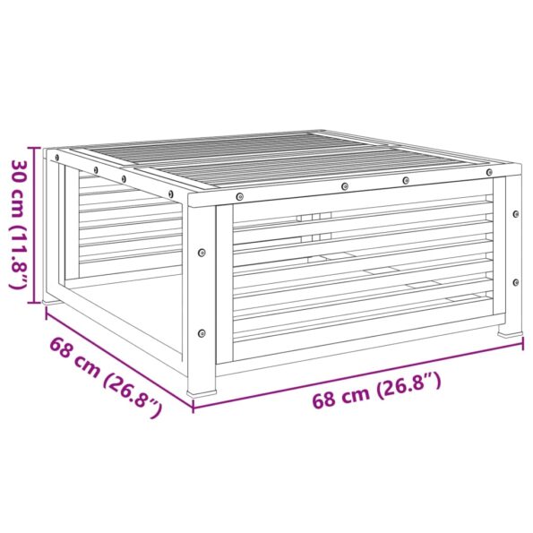 vidaXL Záhradný stôl 68x68x30 cm masívna akácia – Obrázok 8