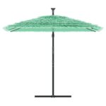 vidaXL Záhradný slnečník s oceľovou tyčou zelený 246x246x230 cm – Obrázok 3