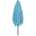 vidaXL Záhradný slnečník s oceľovou tyčou modrý 223x223x213 cm – Obrázok 6