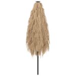 vidaXL Záhradný slnečník s LED a oceľovou tyčou hnedý 223x223x231 cm – Obrázok 7