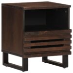 vidaXL Nočné stolíky 2 ks 40x34x46 cm masívne mangovníkové drevo – Obrázok 2