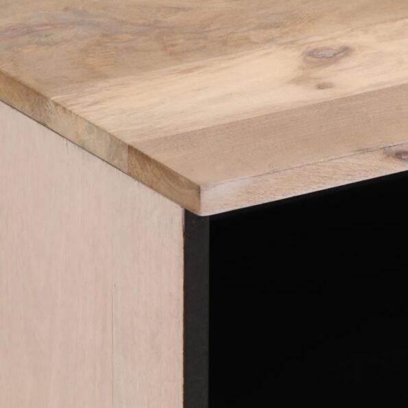 vidaXL Nočný stolík 40x33x46 cm masívne bielené mangovníkové drevo – Obrázok 6