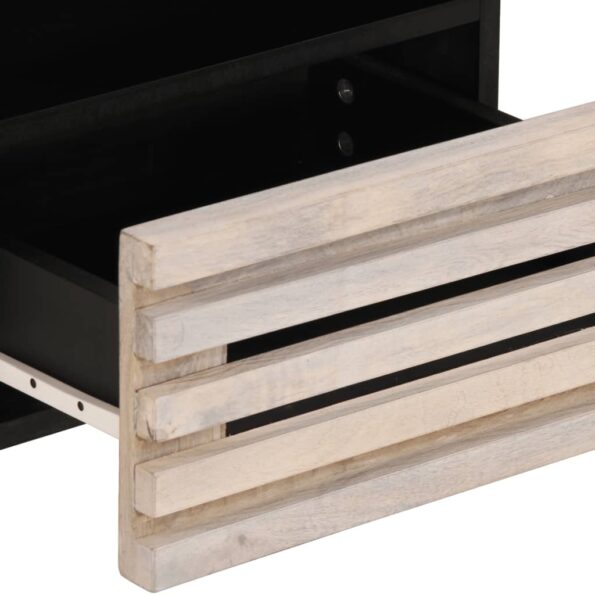 vidaXL Nočný stolík 40x33x46 cm masívne bielené mangovníkové drevo – Obrázok 7