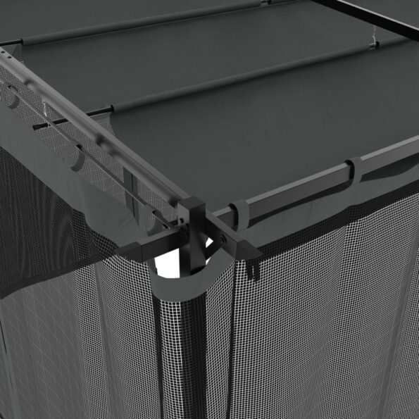 vidaXL Altánok so sieťovinovými stenami antracit 6x3 m oceľ – Obrázok 7