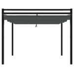 vidaXL Záhradný altánok so zaťahovacou strechou antracit 3x3 m hliník – Obrázok 4