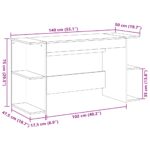 vidaXL Stôl dub somoma 140x50x75 cm kompozitné drevo – Obrázok 9