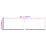vidaXL Balkónová zástena, antracitová 400x75 cm, PVC – Obrázok 6