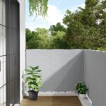 vidaXL Balkónová zástena, sivá 400x120 cm, PVC