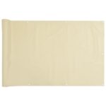 vidaXL Balkónová zástena, krémová 600x120 cm, PVC – Obrázok 2