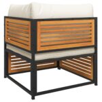 vidaXL 4-dielna záhradná sedacia súprava s vankúšmi akáciový masív – Obrázok 6