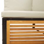 vidaXL 4-dielna záhradná sedacia súprava s vankúšmi akáciový masív – Obrázok 8