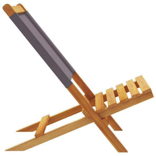 vidaXL Skladacie záhr. stoličky 8 ks antracitové látka a masívne drevo – Obrázok 5