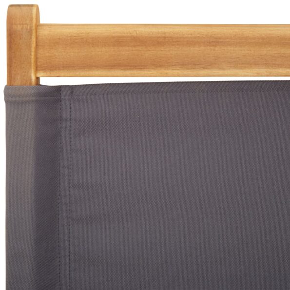 vidaXL Skladacie záhr. stoličky 8 ks antracitové látka a masívne drevo – Obrázok 9