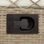 vidaXL Záhradné sklápacie stoličky 2 ks béžové polyratan – Obrázok 10