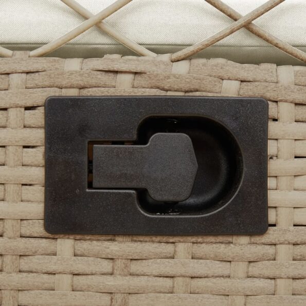 vidaXL Záhradné sklápacie stoličky 2 ks béžové polyratan – Obrázok 10