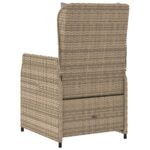 vidaXL Záhradné sklápacie stoličky 2 ks béžové polyratan – Obrázok 7