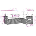 vidaXL 4-dielna záhradná sedacia súprava a vankúše svetlosivá – Obrázok 8