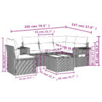 vidaXL 6-dielna záhradná sedacia súprava s podložkami svetlosivá – Obrázok 9