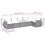 vidaXL 6-dielna záhradná sedacia súprava s podložkami svetlosivá – Obrázok 7