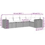 vidaXL 5-dielna záhradná súprava pohoviek s vankúšmi svetlosivá – Obrázok 3