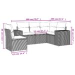 vidaXL 5-dielna záhradná súprava pohoviek s vankúšmi svetlosivá – Obrázok 3