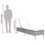 vidaXL Záhradné ležadlá s vankúšmi 2 ks čierne polyratan – Obrázok 12