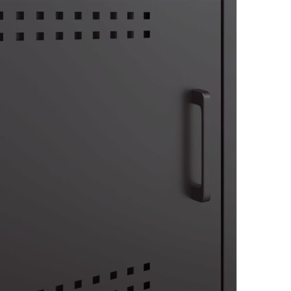 vidaXL Nočné stolíky 2 ks čierne 36x39x50,5cm oceľ – Obrázok 10