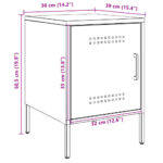 vidaXL Nočné stolíky 2 ks čierne 36x39x50,5cm oceľ – Obrázok 11
