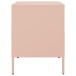 vidaXL Nočný stolík ružový 36x39x50,5 cm oceľ – Obrázok 7