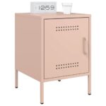 vidaXL Nočné stolíky 2 ks ružové 36x39x50,5 cm oceľ – Obrázok 3