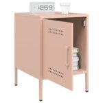 vidaXL Nočné stolíky 2 ks ružové 36x39x50,5 cm oceľ – Obrázok 4