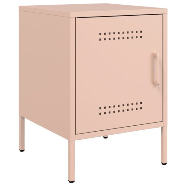 vidaXL Nočné stolíky 2 ks ružové 36x39x50,5 cm oceľ – Obrázok 5