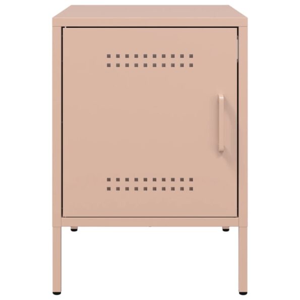 vidaXL Nočné stolíky 2 ks ružové 36x39x50,5 cm oceľ – Obrázok 6